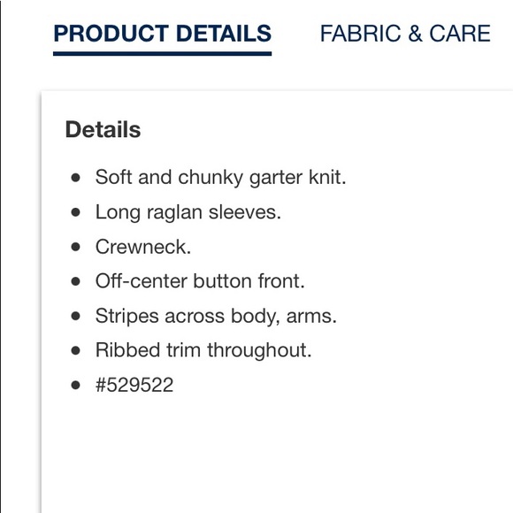 Baby GAP navy/creme stripe pullover EUC - Picture 8 of 8